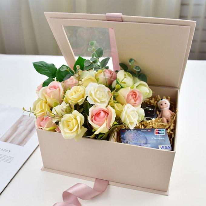 Luxury Black Cardboard Valentine′ S Day Flower Gift Box