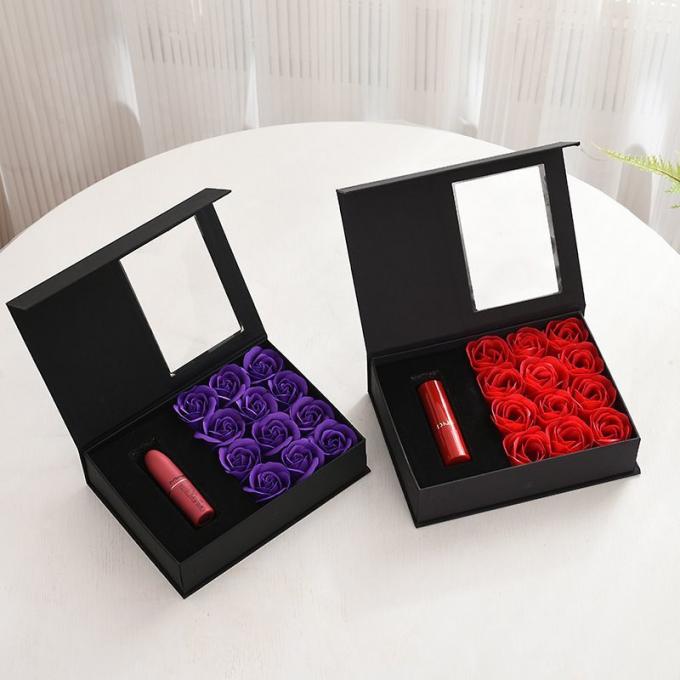 Luxury Black Cardboard Valentine′ S Day Flower Gift Box