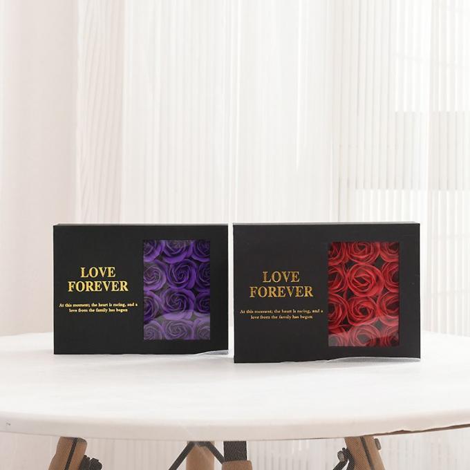 Luxury Black Cardboard Valentine′ S Day Flower Gift Box