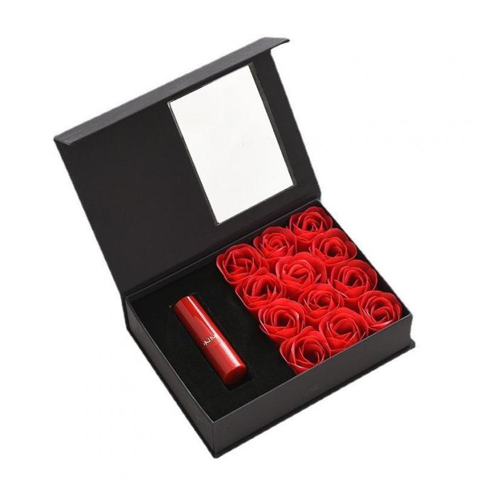 Luxury Black Cardboard Valentine′ S Day Flower Gift Box