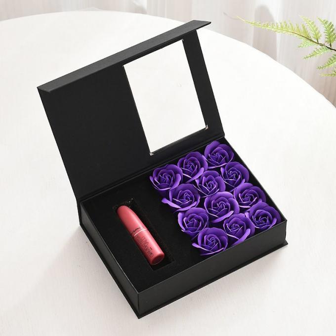 Luxury Black Cardboard Valentine′ S Day Flower Gift Box