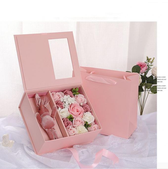 Luxury Black Cardboard Valentine′ S Day Flower Gift Box