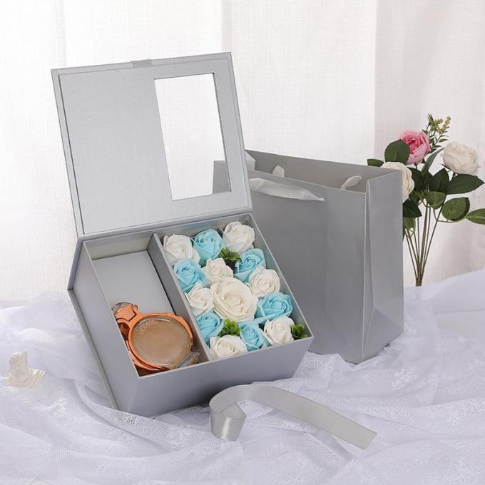 Luxury Black Cardboard Valentine′ S Day Flower Gift Box