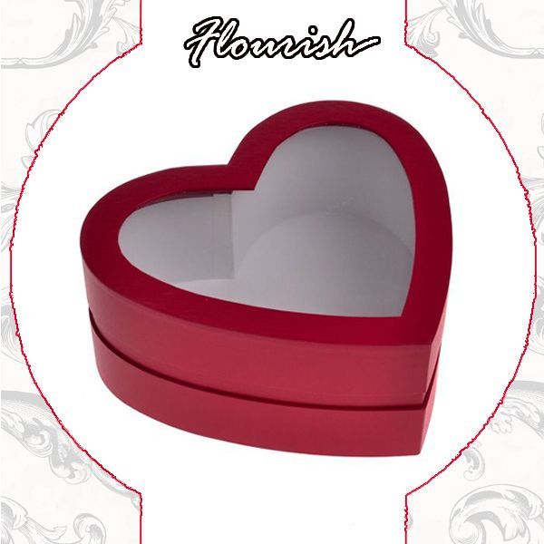 Red Heart Shaped Rigid Cardboard Valentines′ Gift Box