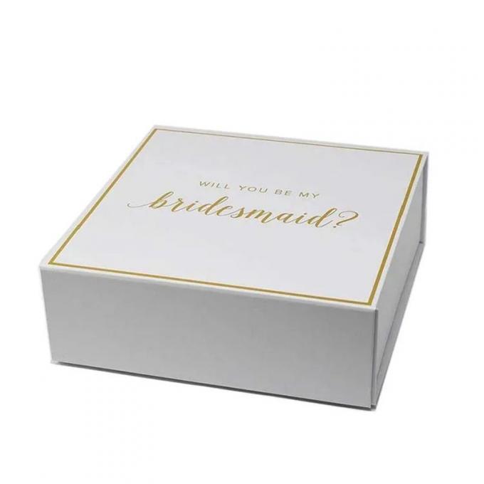 High Quality Hand Made Beautiful Custom Luxury Packaging White Cardboard Magnetic Closure Gift Perfume Cosmetic Box for Bridesmaid Mother′s Day Valentine′s Day