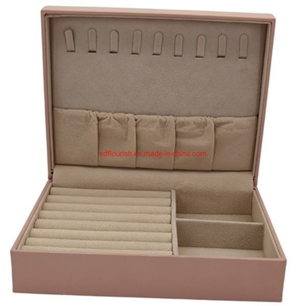 Boîte d'emballage de bijoux en carton de couleur rose