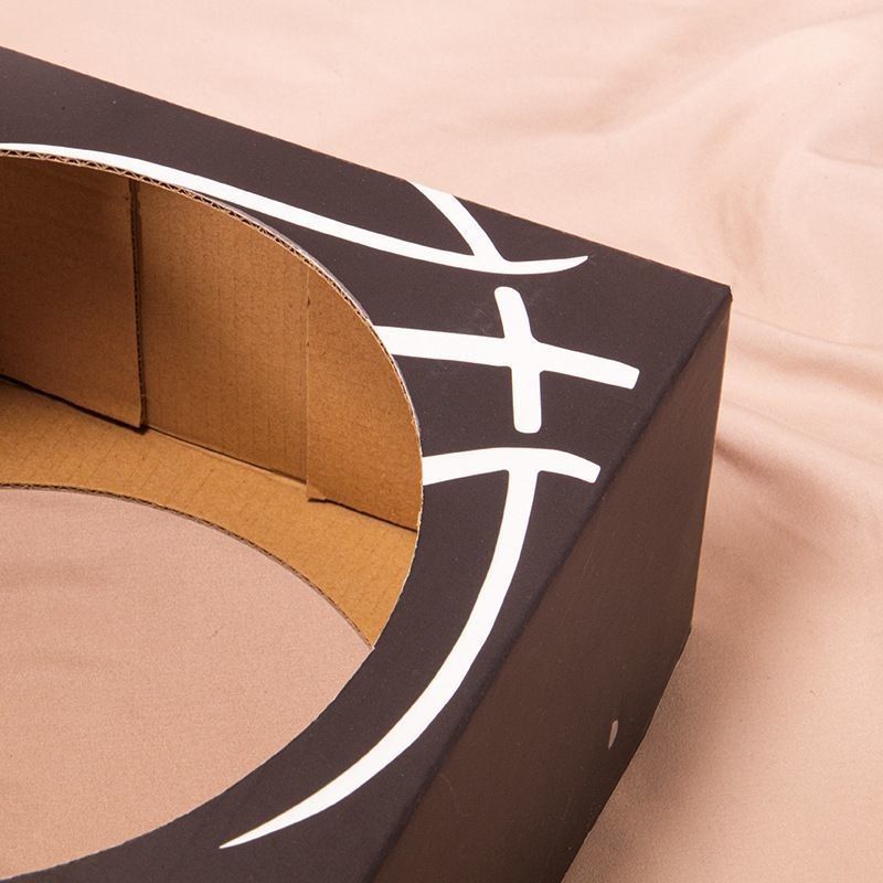 Boîte d'affichage en papier ondulé rigide pour basket-ball
