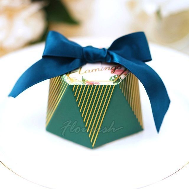 Boîte d'emballage en papier cadeau de bonbons chocolatés sur mesure en feuille d'or chaude