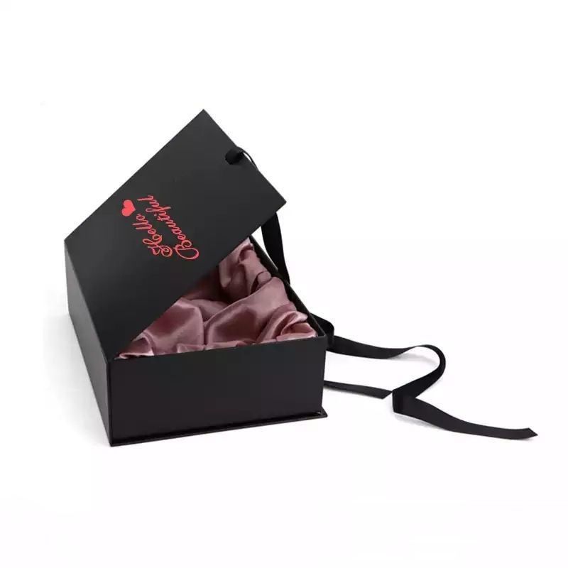 Boîte cadeau pliable personnalisée Boîte d'emballage magnétique pour les extensions de cheveux humains