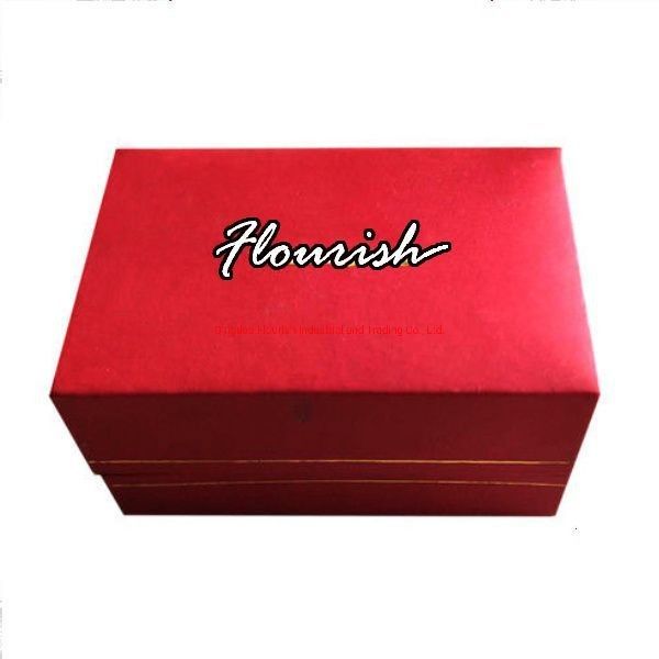Emballage de bijoux portable à charnière en forme de coquille en carton cadeau en papier avec insert de velours selon les exigences du client