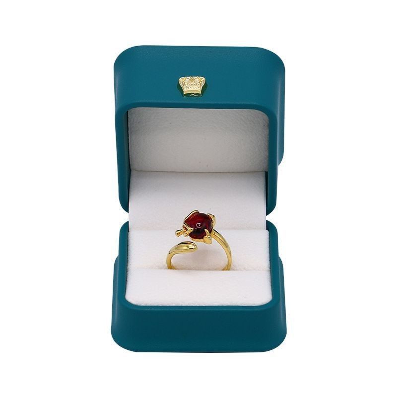 Impression personnalisée de logo Luxe PU Jewelry Box Portable Boucle d'oreille de voyage Jewelry Bag Double Box de stockage