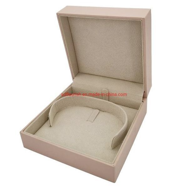 5000 pièces/mois Bracelet en carton rose clair et fort Joaillerie Boîte d'emballage cadeau pour papier/carte