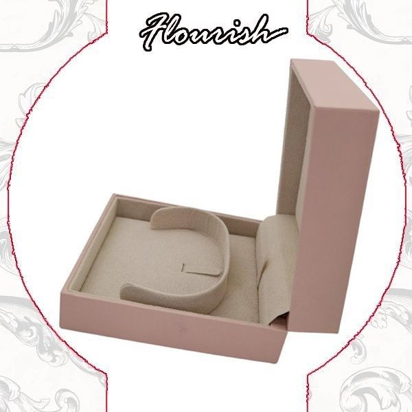 5000 pièces/mois Bracelet en carton rose clair et fort Joaillerie Boîte d'emballage cadeau pour papier/carte