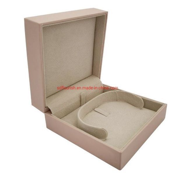 5000 pièces/mois Bracelet en carton rose clair et fort Joaillerie Boîte d'emballage cadeau pour papier/carte
