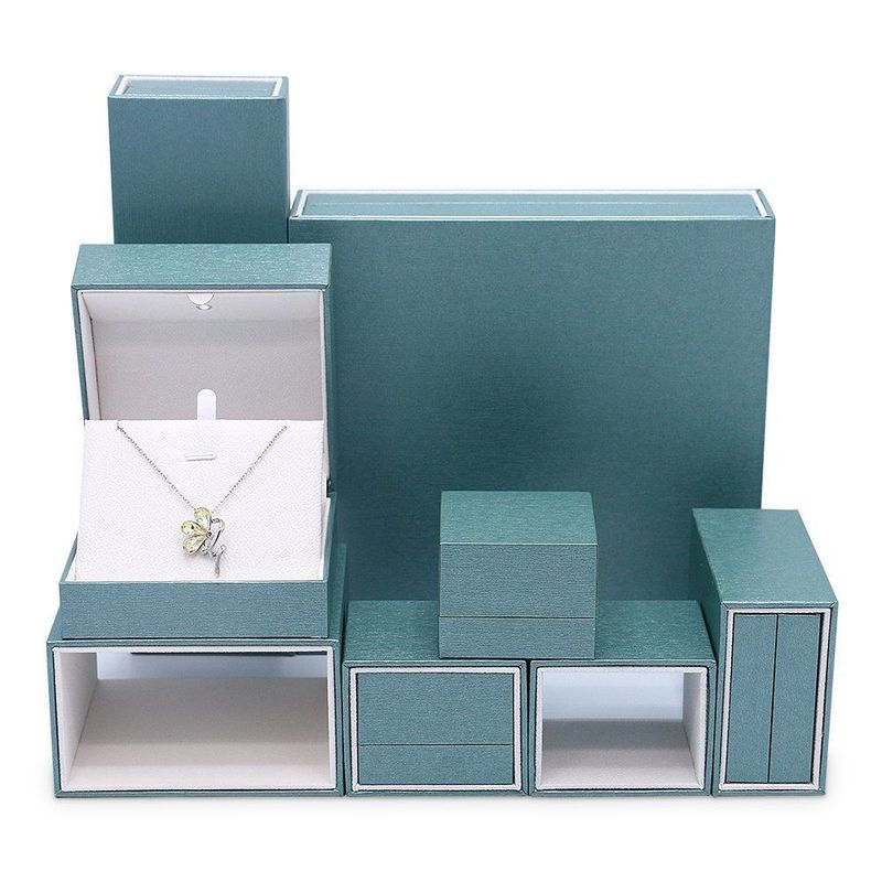 Boîte à bague/collier/auriculaire Temps de livraison en vrac 15-20 jours 100% papier recyclable Boîte à tiroirs avec lumière LED