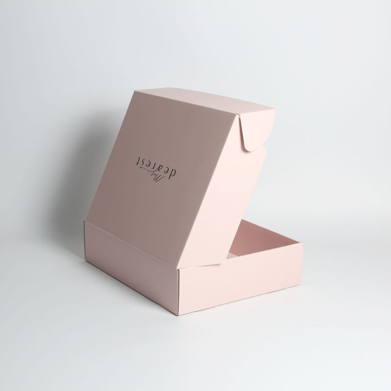 Vêtements personnalisés en rose bijoux cosmétiques maquillage alimentaire électronique pliable carton ondulé