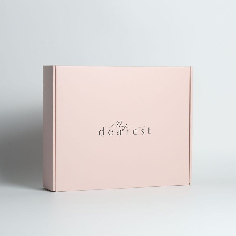 Vêtements personnalisés en rose bijoux cosmétiques maquillage alimentaire électronique pliable carton ondulé