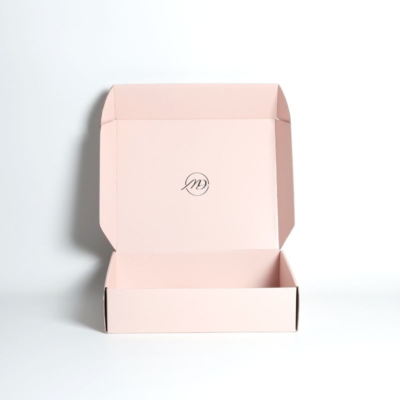 Vêtements personnalisés en rose bijoux cosmétiques maquillage alimentaire électronique pliable carton ondulé