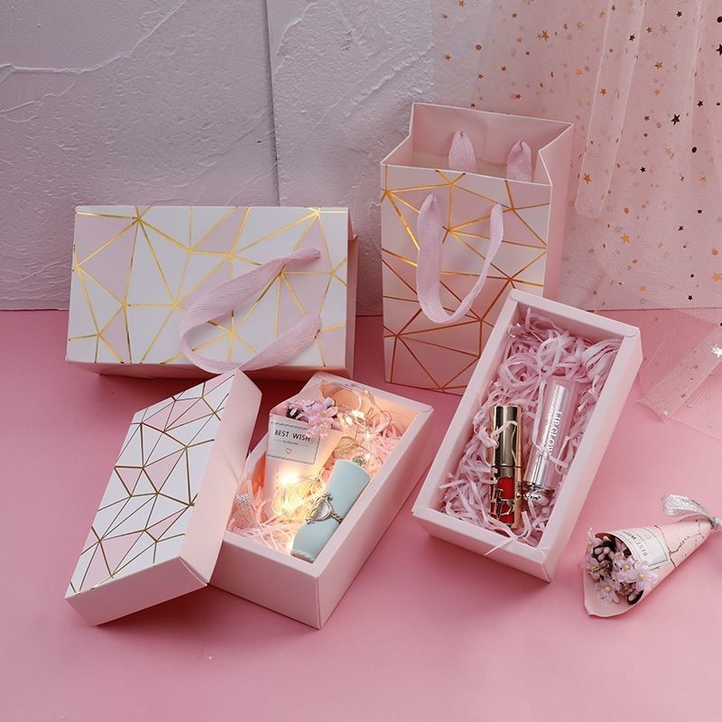 Couvercle de maquillage à chaud et boîte de base Boîte cadeau de papier carton