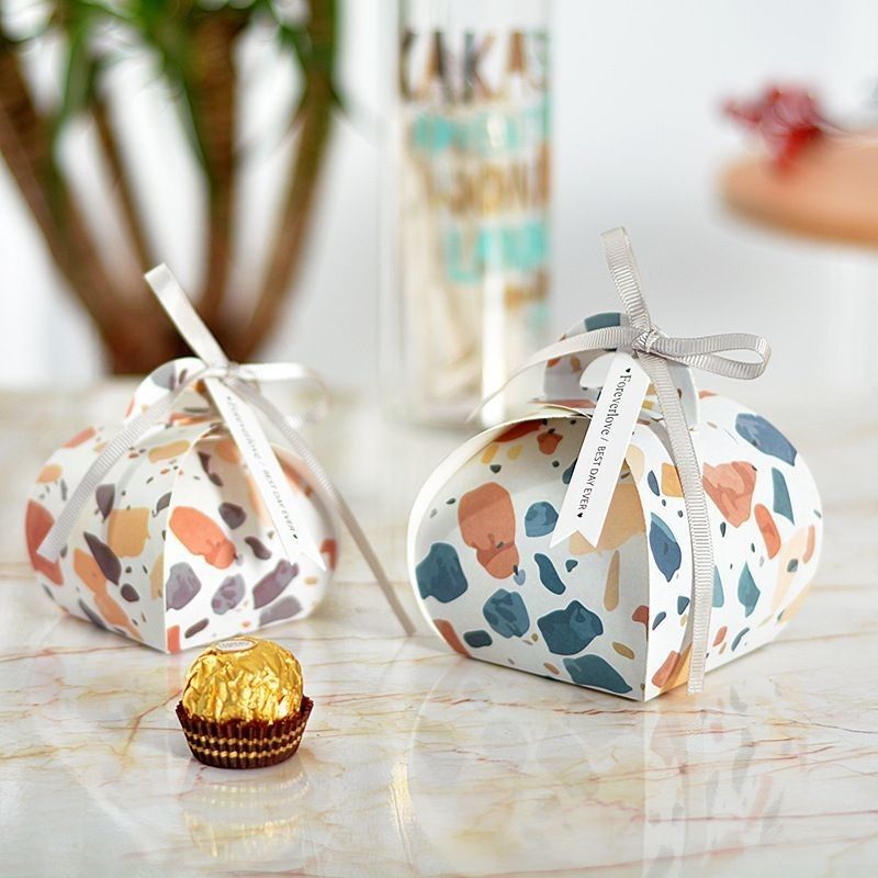 Boîte cadeau imprimée personnalisée en couleur vive Boîte cadeau papier bonbons