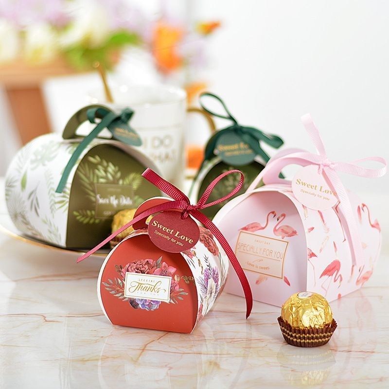 Boîte cadeau imprimée personnalisée en couleur vive Boîte cadeau papier bonbons
