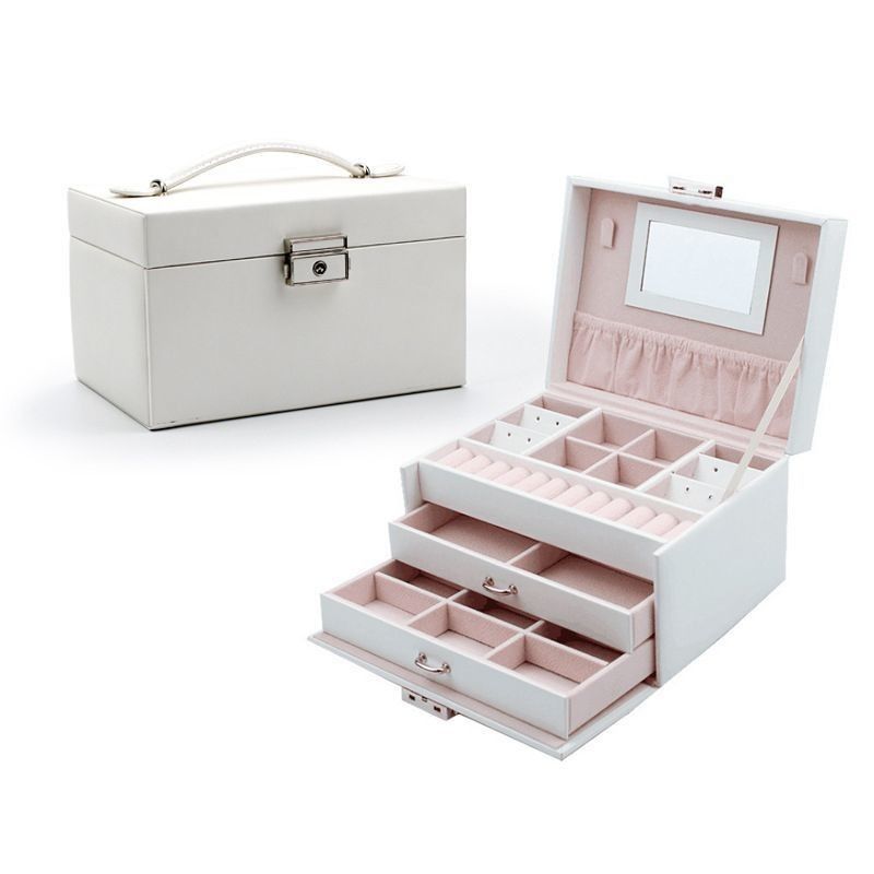 Boîte à cadeaux en cuir en polyester en forme de flanelle pour bague boucle d'oreille pendentif collier bracelet montre cigare parfum ensemble de bijoux