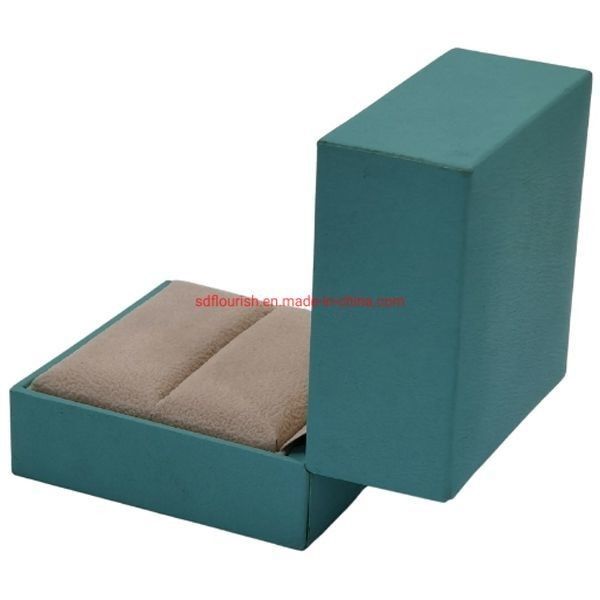 Clamshell Design Elegant couleur verte carton rigide boîte cadeau de proposition d'anneau au format CDR/EPS/JPG/TIF