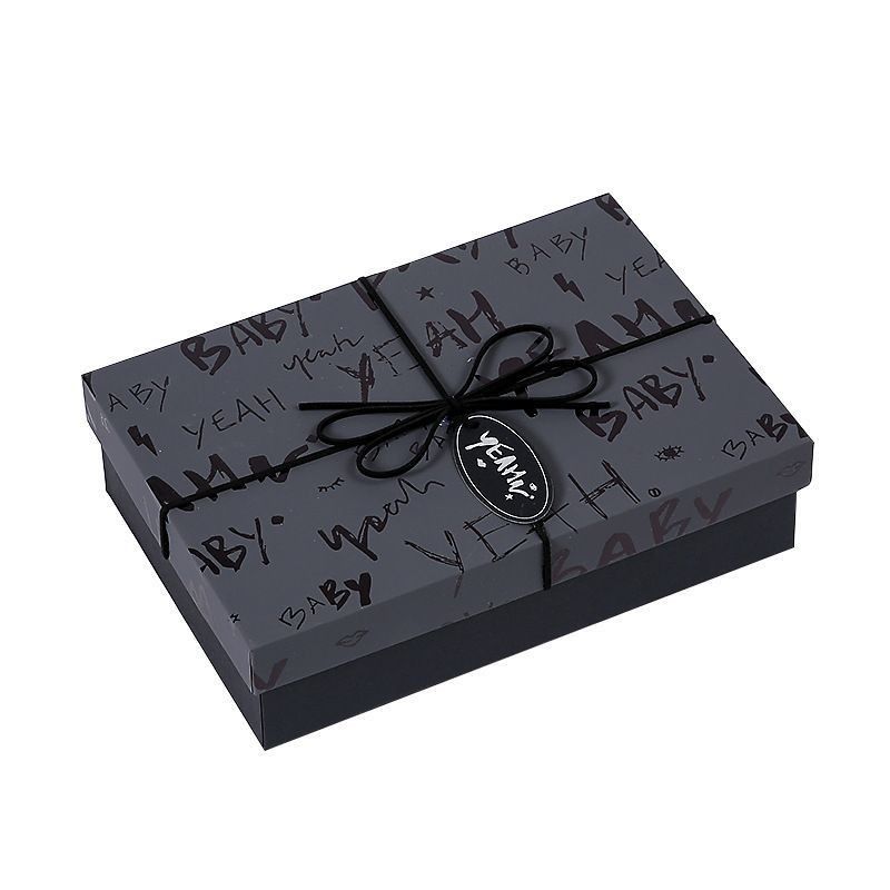 Couvercle rigide en carton et boîte de base Emballage Vêtements Cravate chaussure ceinture homme Boîte cadeau
