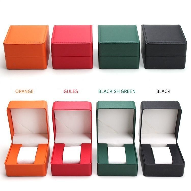Boîte de rangement de bijoux de montre en cuir en PU faite à la main avec logo personnalisé et intérieur bordé