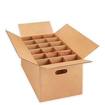 3 Ply B Flûte Boîtes de carton à emballage plat Boîtes de carton pliantes blanches Pour le vin La bière La boisson au lait