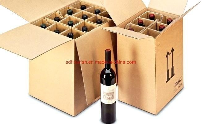 3 Ply B Flûte Boîtes de carton à emballage plat Boîtes de carton pliantes blanches Pour le vin La bière La boisson au lait