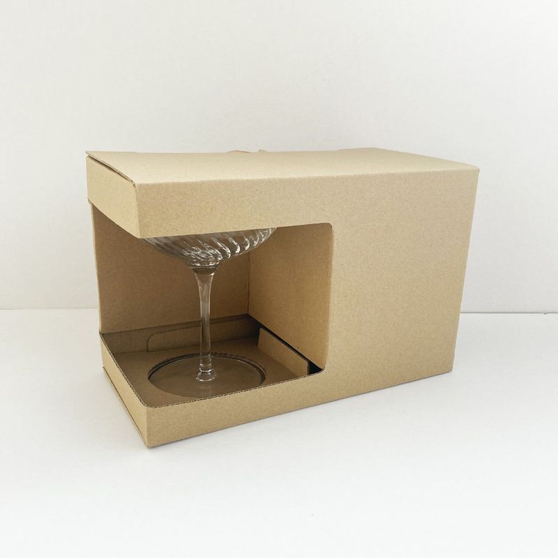 Boîtes d'emballage en papier kraft personnalisées Boîtes d'affichage en carton ondulé pour verre