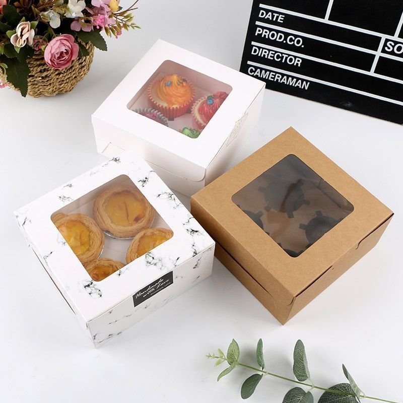 Flourish Arrivals gâteau/boulangerie/bonbons boîtes de vitres pliantes avec couvercles Solution d'emballage utilisant du papier 100% recyclé