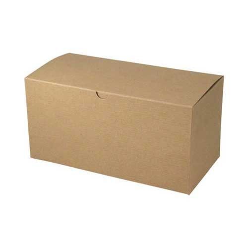 Boîtes cadeaux en papier 100% recyclé en haut pliable en une pièce en carton ondulé et boîtes d'expédition Kraft naturelles à rainures texturées