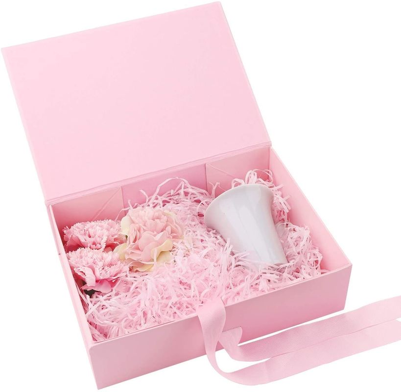 Boîte cadeau magnétique pliable avec ruban rigide boîte d'emballage en carton pour tasse de savon parfumé