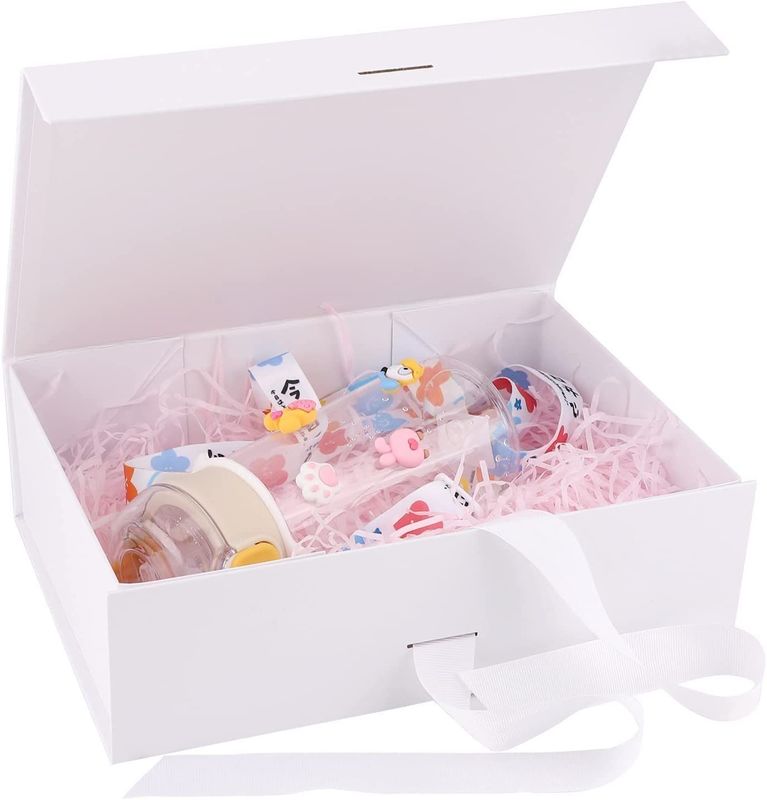 Boîte cadeau magnétique pliable avec ruban rigide boîte d'emballage en carton pour tasse de savon parfumé