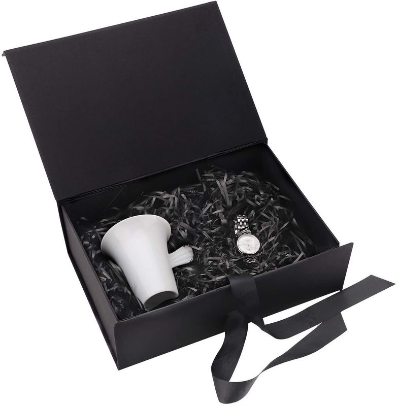 Boîte cadeau magnétique pliable avec ruban rigide boîte d'emballage en carton pour tasse de savon parfumé