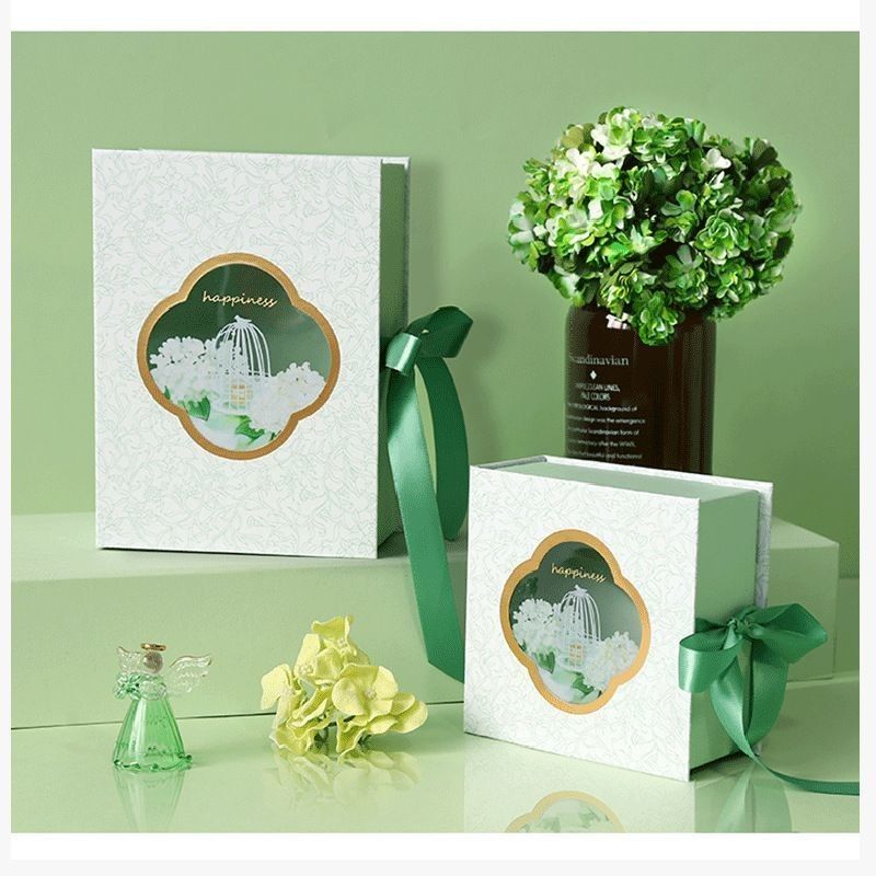 Type de livre Magnétique Clousre papier Emballage Boîte cadeau Avec ruban Logo personnalisé imprimé
