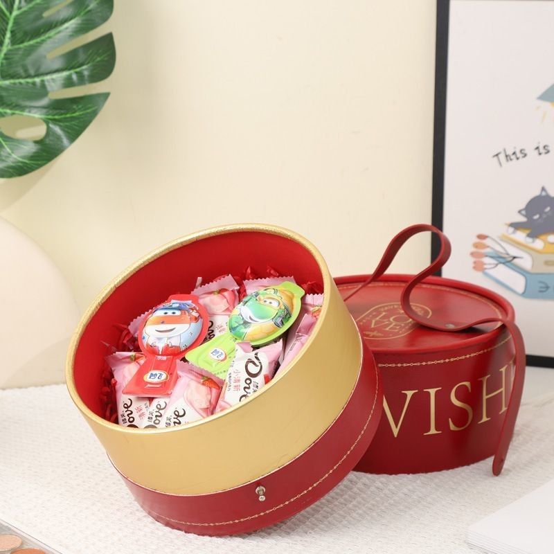 Boîte cadeau cylindrique ronde personnalisée Emballage pour le stockage de nourriture Bonbons Chocolat Vin bijoux
