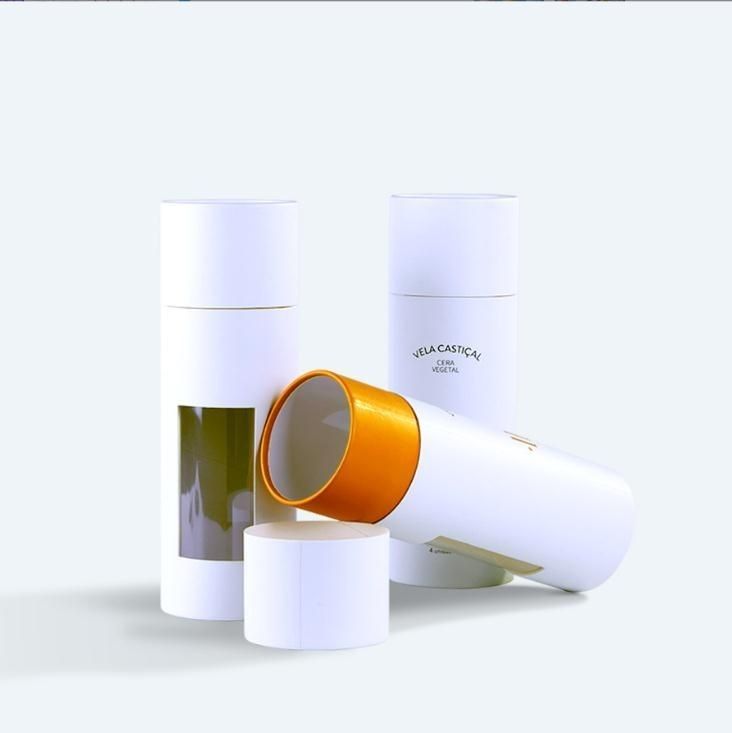 Emballage en boîtes de papier rondes pour les bougies de parfums cosmétiques et bijoux