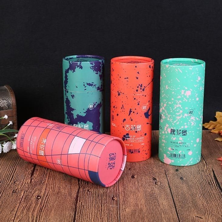 Emballage en boîtes de papier rondes pour les bougies de parfums cosmétiques et bijoux
