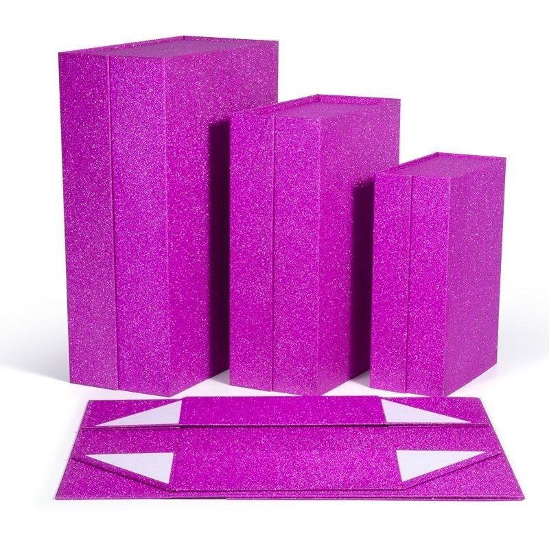 Boîte cadeau pliable de luxe Boîte d'emballage en carton papier pour les extensions de perruque de cheveux humains
