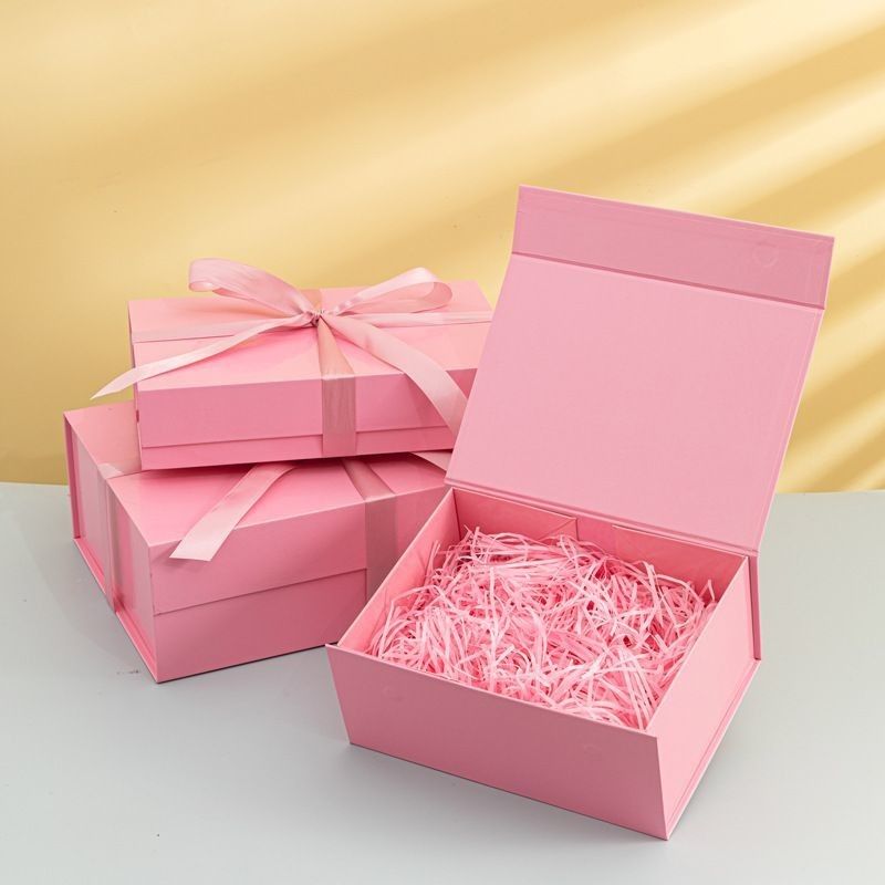 Décoration de Noël Boîte à cadeaux pliante en papier bijoux cosmétiques Boîtes à carton pliantes