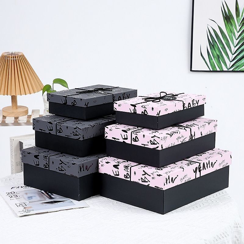 Emballage cadeau en noir Boîtes de bijoux en papier Pour collier Bracelet de bague de montre Eco-friendly