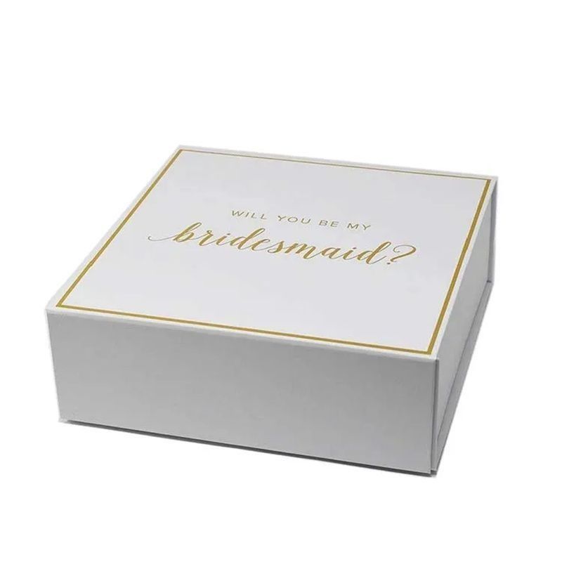 Boîte cadeau en carton blanc à fermeture magnétique personnalisée pour la fête des mères