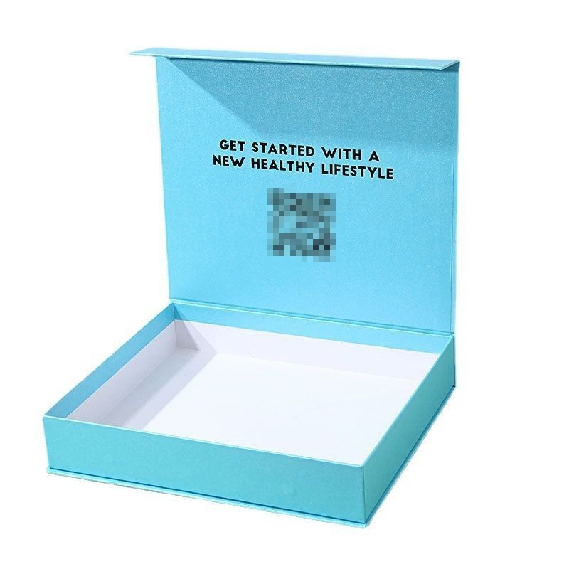 Boîte d'emballage magnétique à couleur solide en carton rigide pliable lamellé mat