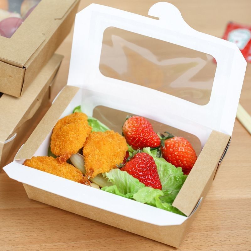 Boîte cadeau personnalisée en carton blanc Boîte d'emballage papier fast-food pour collations de restaurant