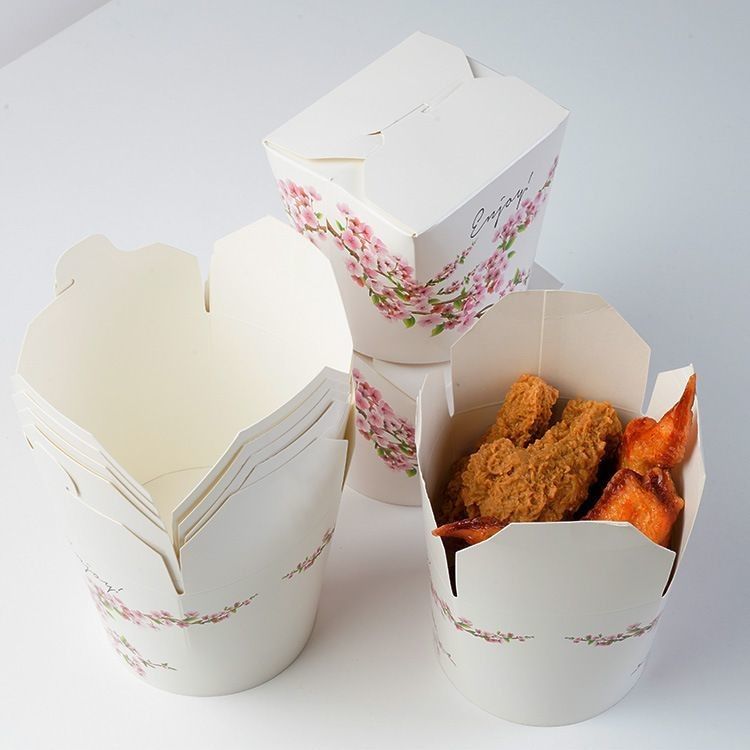 Boîte cadeau personnalisée en carton blanc Boîte d'emballage papier fast-food pour collations de restaurant