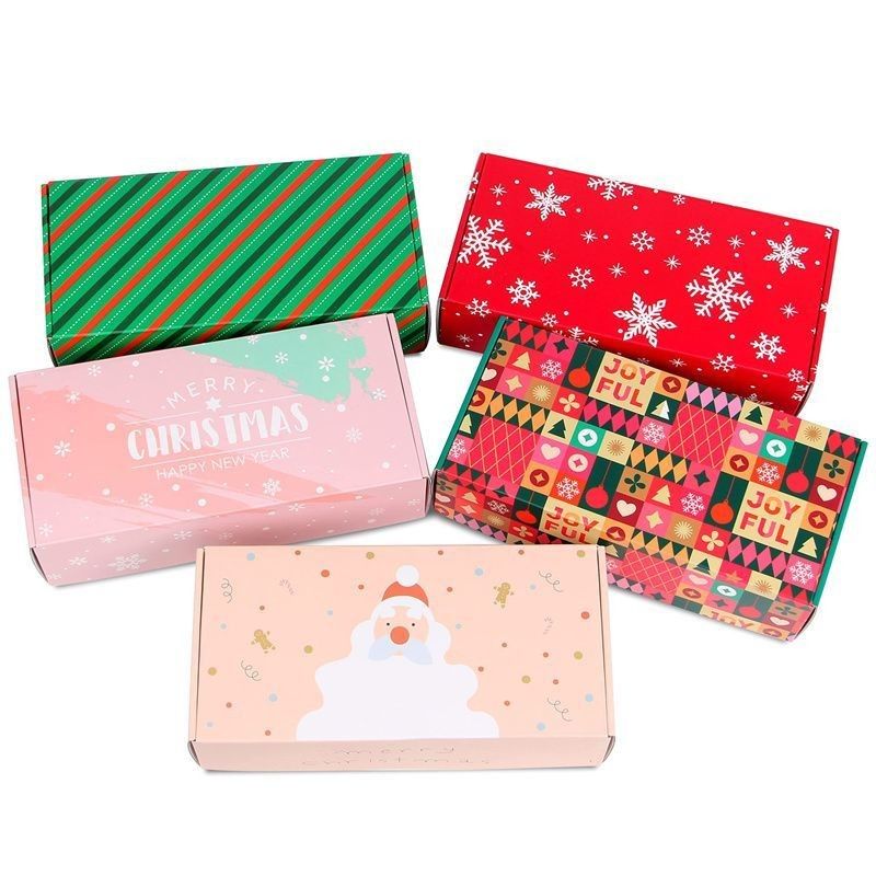 Livraison sur mesure cadeau de Noël imprimé papier kraft carton ondulé pour emballage cosmétique et alimentaire