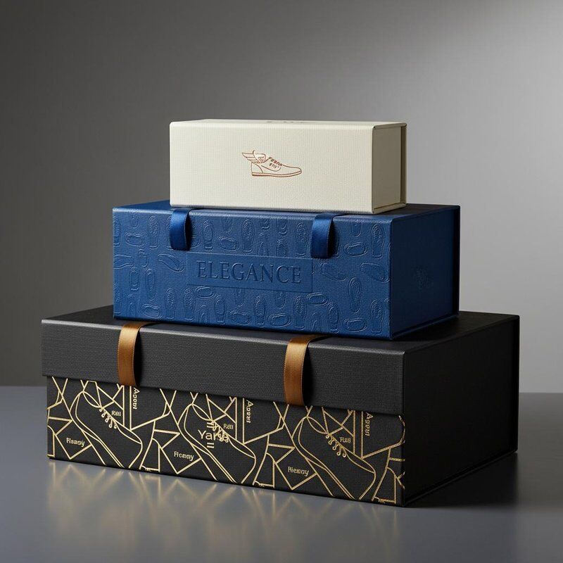 Une boîte cadeau stylée à imprimer à chaud avec gravure et débossage UV pour un emballage élégant